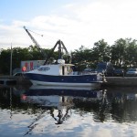 De zijkant van het schip